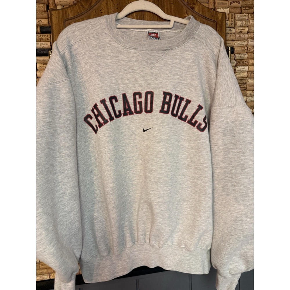 Nike Chicago Bulls Vintage Crewneck Sweatshirt XXL Gray Last Dance 1998 Pippen - Picture 3 of 10